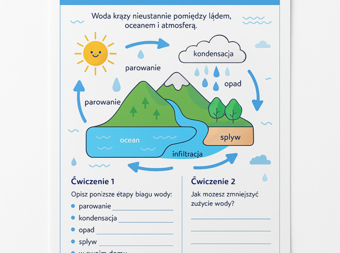 Karta pracy „Obieg wody w przyrodzie”