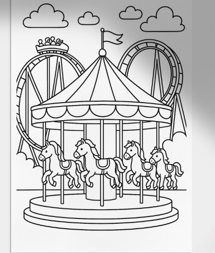 Budowanie własnego parku rozrywki. (Z kartonu, klocków)