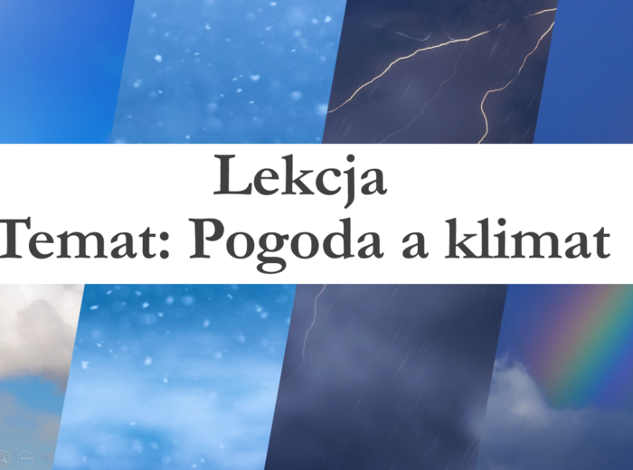 Klasa 5 - Pogoda a klimat - prezentacja
