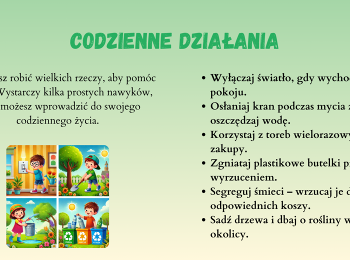 Prezentacja. Ochrona środowiska. Gatunki zagrożone. Segregacja śmieci. Recykling.