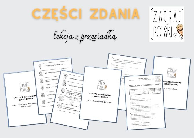 Lekcja z przesiadką - części zdania
