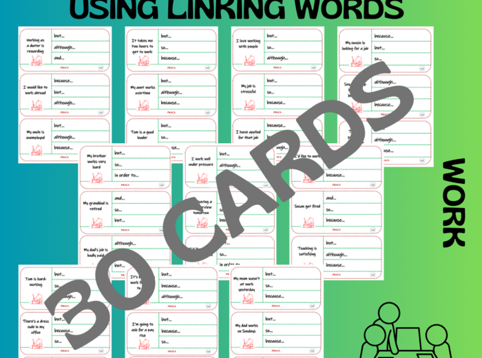WRITING SENTENCES USING LINKING WORDS / WORK