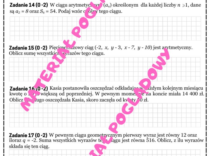 MINI MATURA MATEMATYKA - ciągi