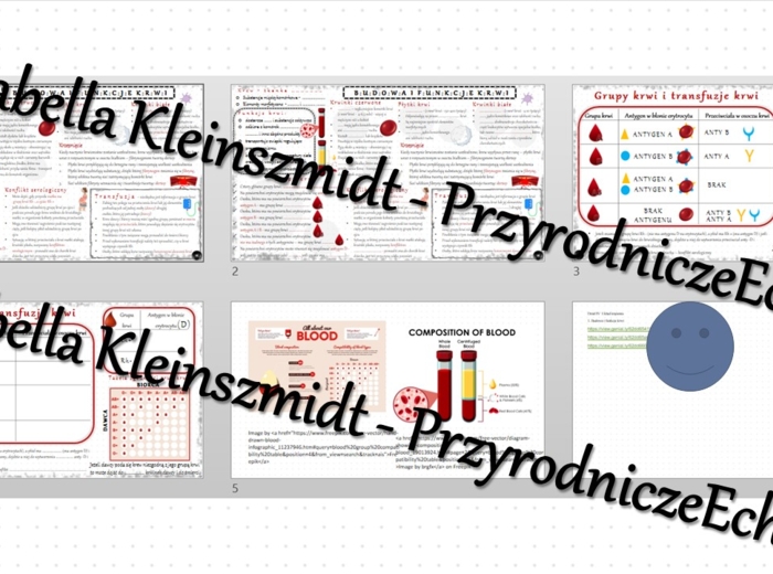 Minizestaw na temat „Budowa i funkcje krwi” – sketchnotka + karta pracy w power point + gratisowy link do prezentacji multimedialnej niekomercyjnej wykonanej w genial.ly do indywidualnego pobrania i użycia do celów niekomercyjnych. Biologia 7, „Układ krw