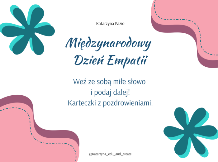 Dzień empatii - miłe słowo, kartki
