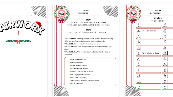 Christmas booklet - zadania świąteczne z języka angielskiego dla klas 7-8