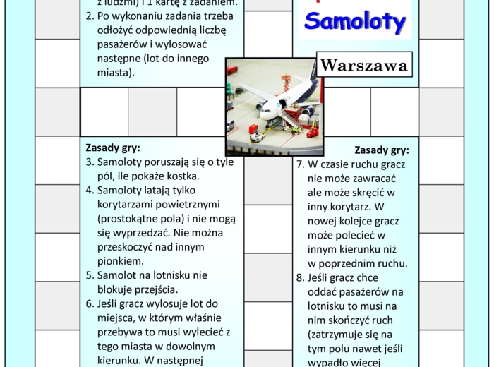 Samoloty – Gra planszowa