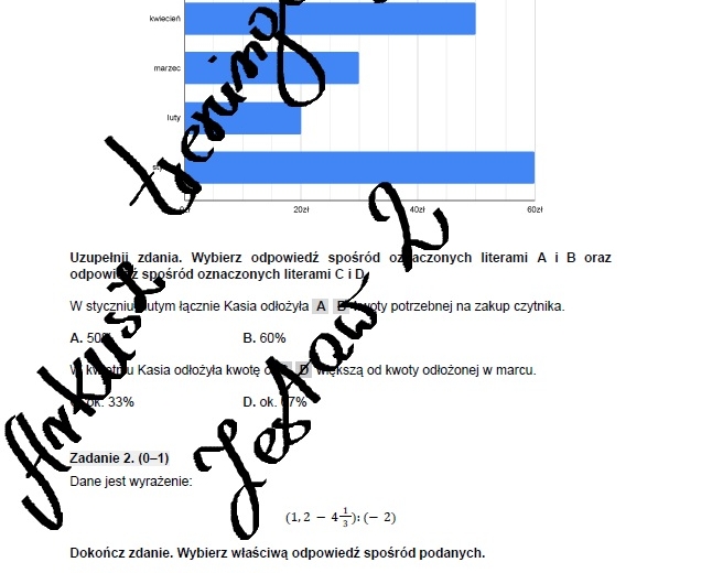 Egzamin ósmoklasisty z matematyki. Arkusz treningowy - zestaw 2.
