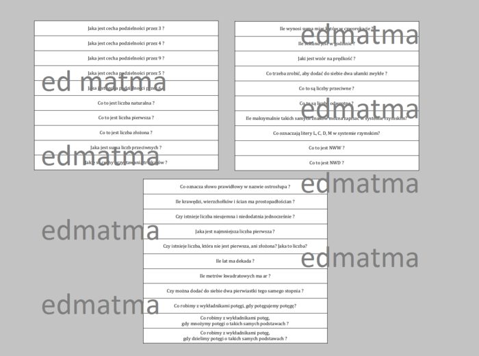 E8 - Pytania teoretyczne jako powtórzenie przed egzaminem