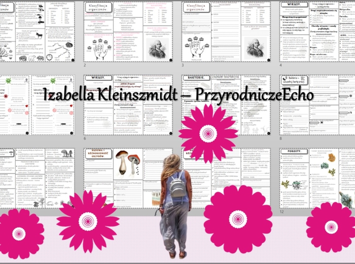 Zestaw sketchnotek i kart pracy + gratisowe linki do prezentacji multimedialnych niekomercyjnych wykonanych w genial.ly do indywidualnego pobrania i użycia do celów niekomercyjnych. Biologia 5, „Wirusy, bakterie, protisty i grzyby”