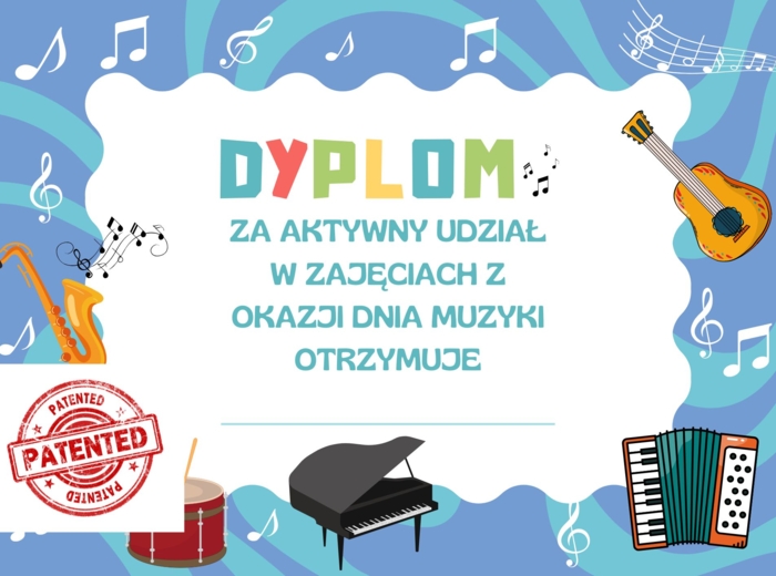 Dyplom - Dzień Muzyki