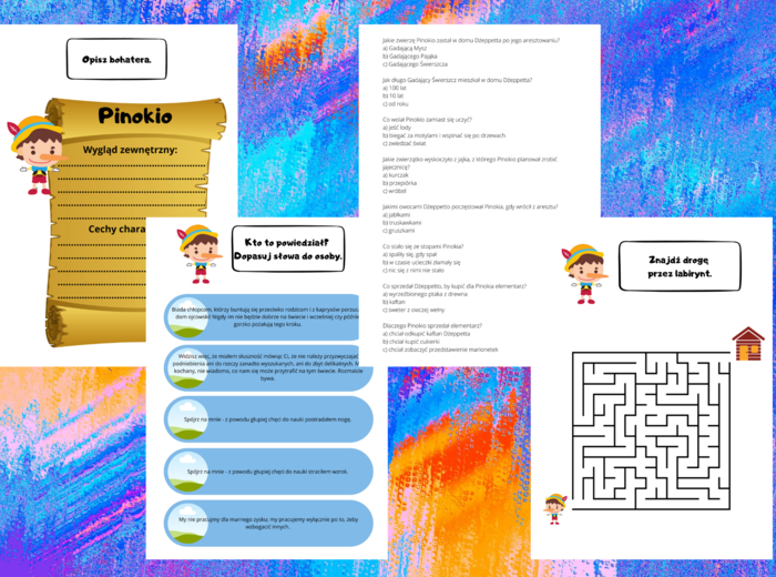? ? ? PINOKIO ? ? ? - karty pracy i quiz