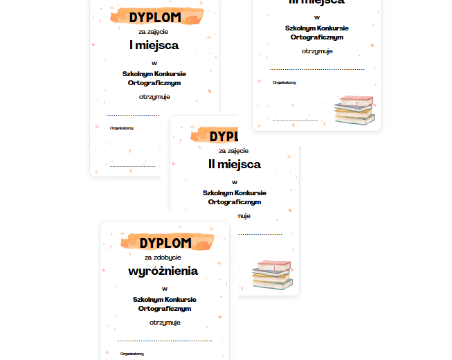 Dyplom konkurs ortograficzny