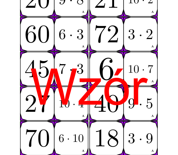 Domino - Tabliczka mnożenia | matematyka