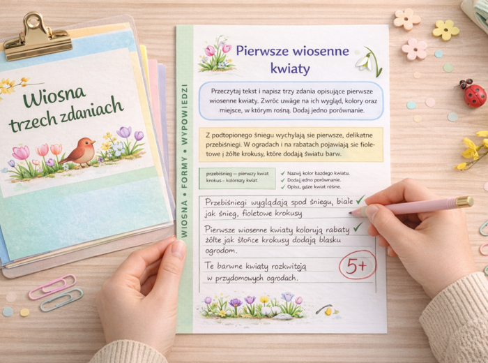 Wiosna w trzech zdaniach — krótkie formy wypowiedzi