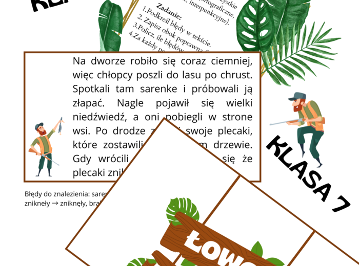 Łowcy błędów - ćwiczenia poprawności językowej