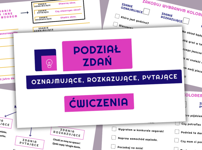 Zdanie rozkazujące, oznajmujące i pytające