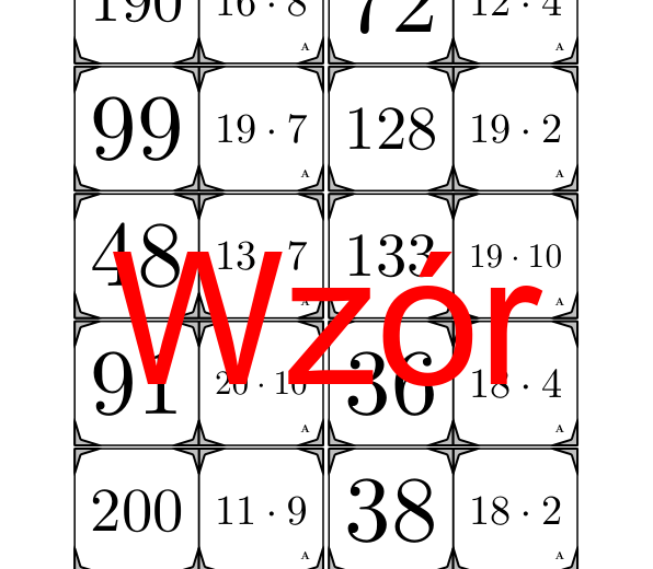 Domino - Tabliczka mnożenia do 20 | matematyka