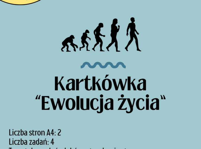 Biologia. Klasa 8. Ewolucja życia. Kartkówka/krótki sprawdzian. Nowa podstawa programowa.