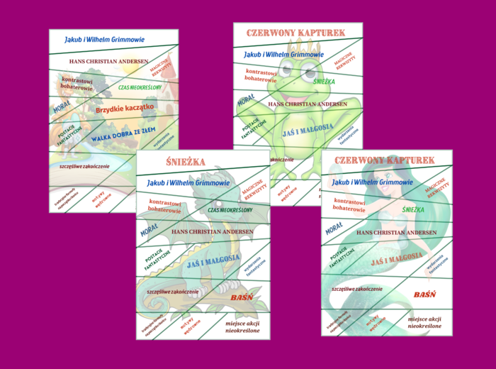 BAŚNIE - puzzle - 4 wersje