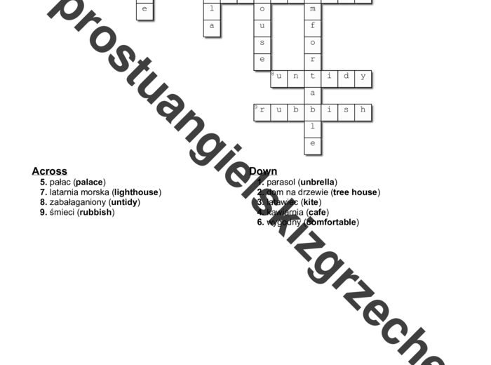 Junior Explorer 4 – Unit 4 – krzyżówki