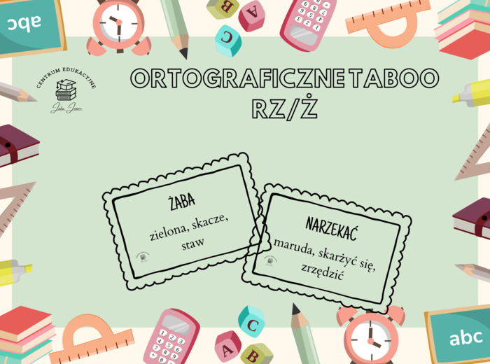 Ortograficzne Taboo- rz/ż