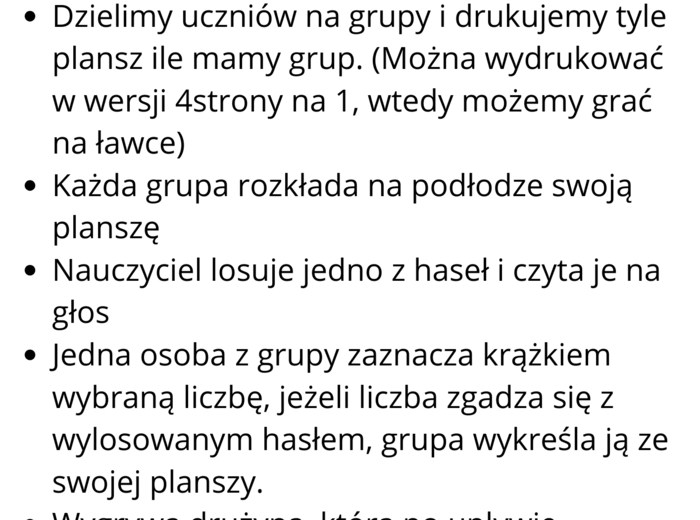 Podzielność liczb przez 2, 3, 4, 5, 9, 10, 100 - gra