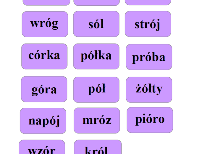 Gra typu memory – utrwalanie ortografii