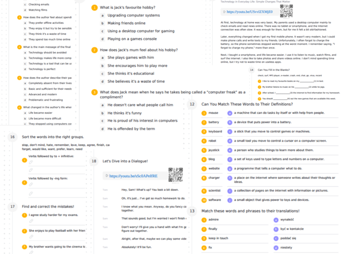 English Class A2+ – Unit 4 – karta pracy