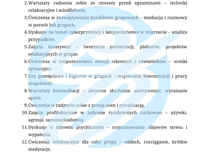 Terapeuta pedagogiczny w szkole średniej – przykładowe wpisy do dziennika