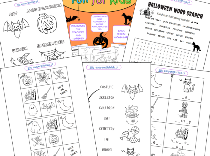 Halloween Fun for Kids - karty pracy do kopiowania