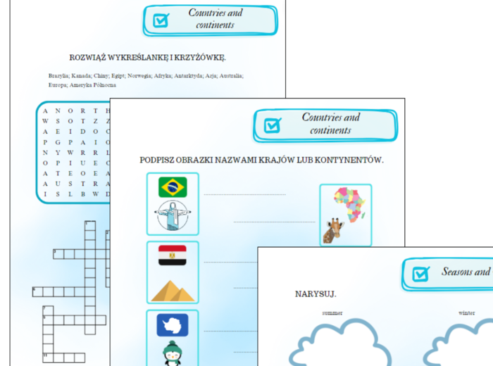 Brainy 5 unit 1 - karty pracy słownictwo