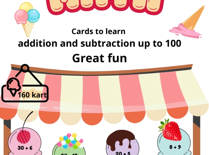 ✨ Matematyczne Lody – Dodawanie i Odejmowanie do 100 🍦