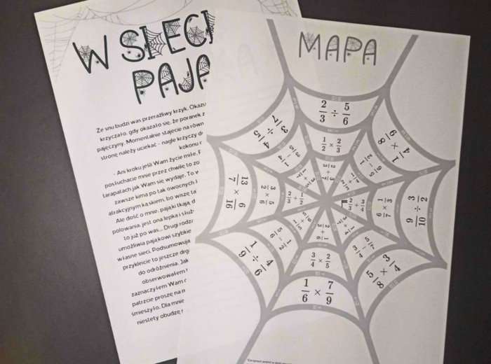 W SIECI PAJĄKA - matematyczna bajka manipulacyjna KLASA 6