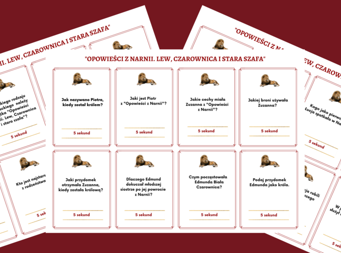 "OPOWIEŚCI Z NARNII. LEW, CZAROWNICA I STARA SZAFA" – gra „5 sekund”