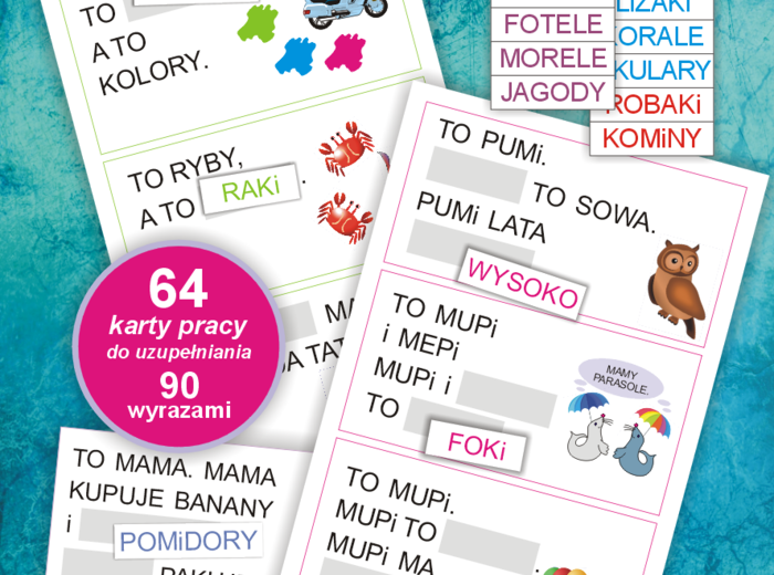 Czytam sam – karty pracy. Sylaby otwarte.