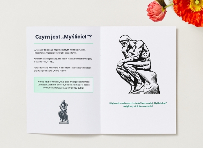 Kolorowanka „Myśliciel” Auguste’a Rodina