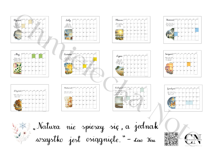 Kalendarz 2025: W harmonii z porami roku