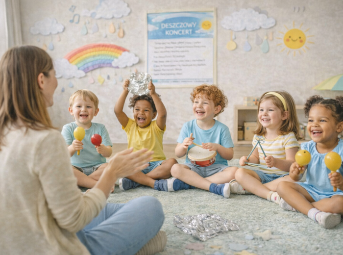 Deszczowy koncert – zajęcia muzyczne