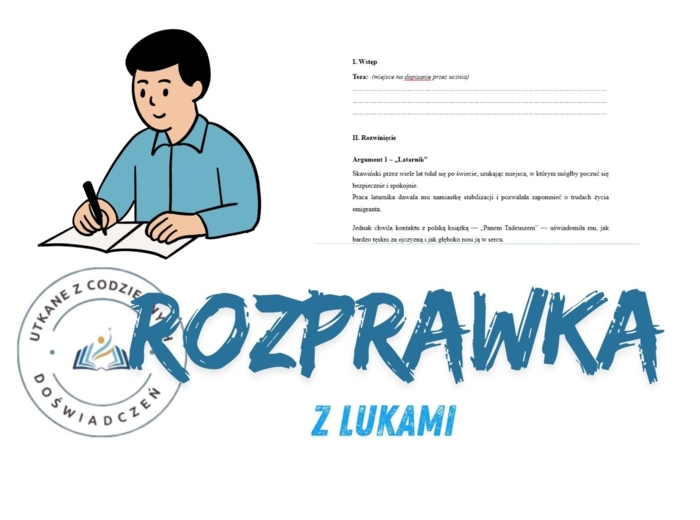 Rozprawka z lukami- przykład 1