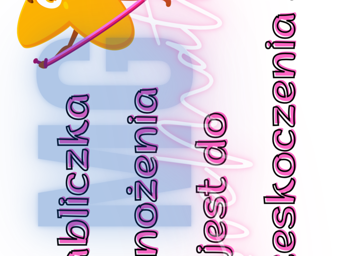 Dzień Tabliczki Mnożenia - napis, dekoracje