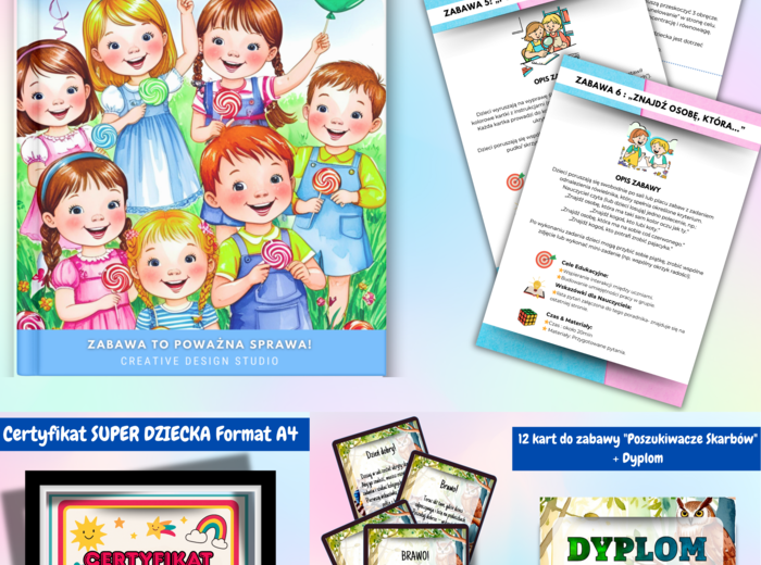 Scenariusz Gier i Zabaw na Dzień Dziecka (wiek 4–6 lat) + Materiały Pomocnicze🌞❤️🌞