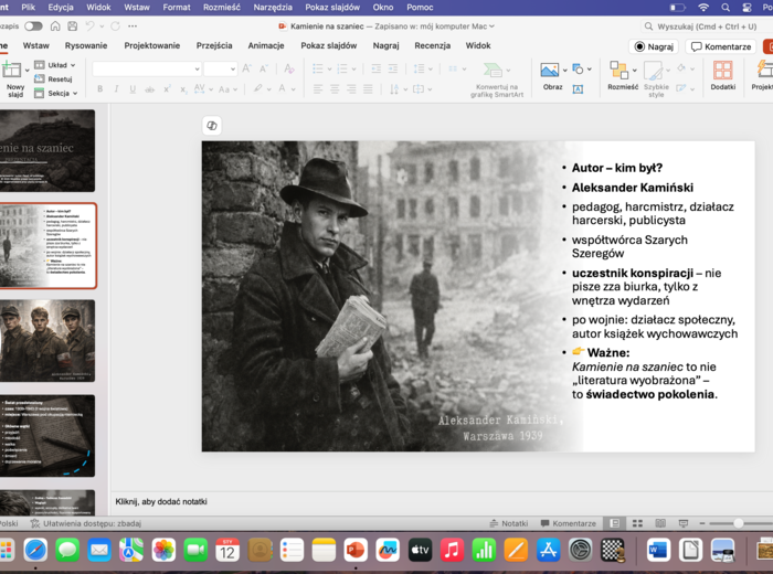 Kamienie na szaniec - nowoczesna prezentacja