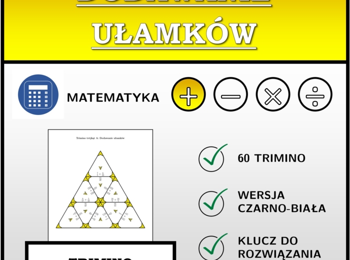 Trimino - Dodawanie ułamków | matematyka