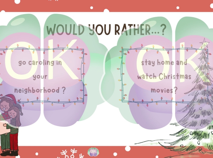 🎄 Would You Rather – Christmas Edition,gra językowa, Would You Rather, święta, Christmas, A1, A2, B1, B2, dyskusja po angielsku, zabawa w klasie, komunikacja w języku angielskim, argumentowanie, kreatywne myślenie, language game, Would You Rather, Christ
