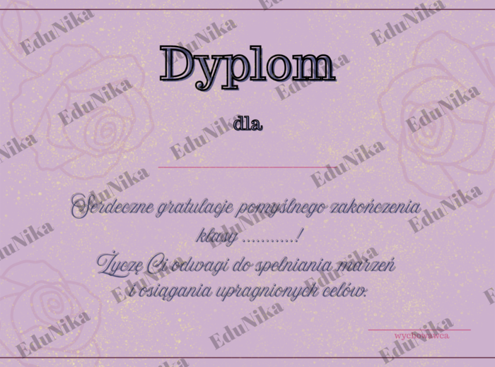 Dyplomy na zakończenie roku szkolnego/ dwa wzory/ dyplom/ koniec roku/ uniwersalne