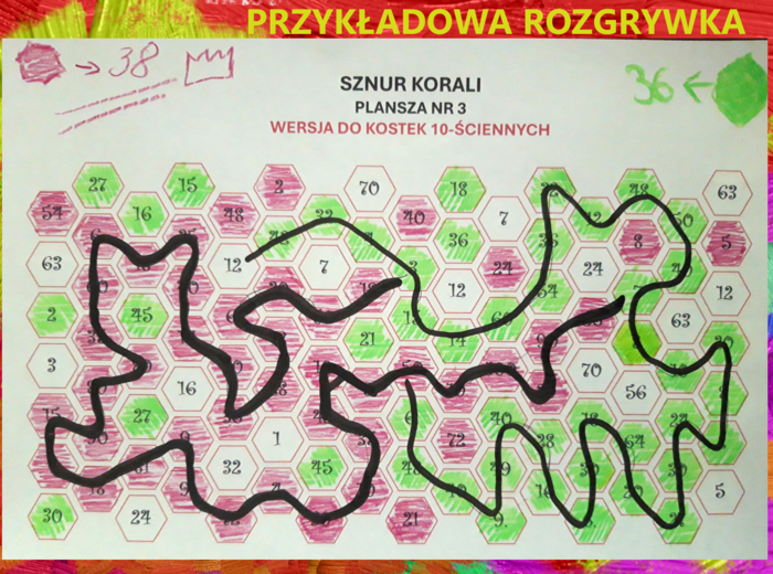 (klasa 4, klasa 5, klasa6) GRA Sznur korali (z tabliczką mnożenia)