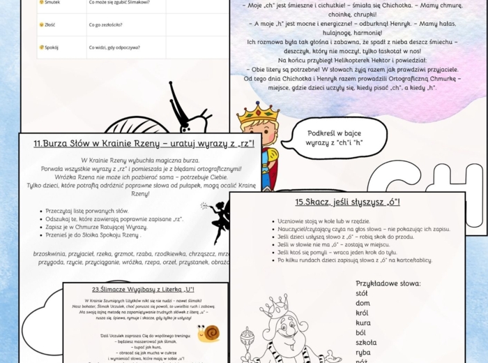 "Ortografia, Emocje i Aktywacja Mózgu z elementami neuroedukacji, integracji sensorycznej dla klas 1-3"