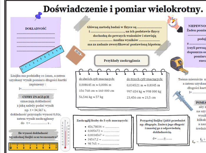 Temat : Doświadczenie i pomiar wielokrotny (SP kl.7, 8) - fizyka