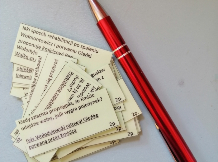 "Potop" - karty , 30 pytań i odpowiedzi na A-4